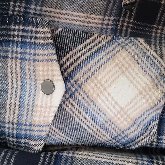 Blue Plaid Shacket (medium) - Picture 5 of 8